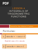 Lesson 4: Integrals of Trigonometric Functions