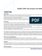 ISO/IEC 27001 Gap Analysis and Statement of Applicability