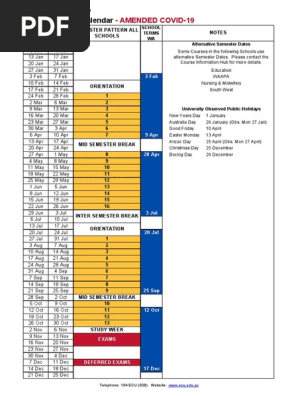 Calendar ECU 2020 | PDF | Academic Term | Schools