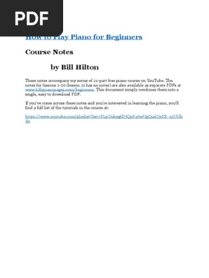 Bill hilton piano for beginners deals