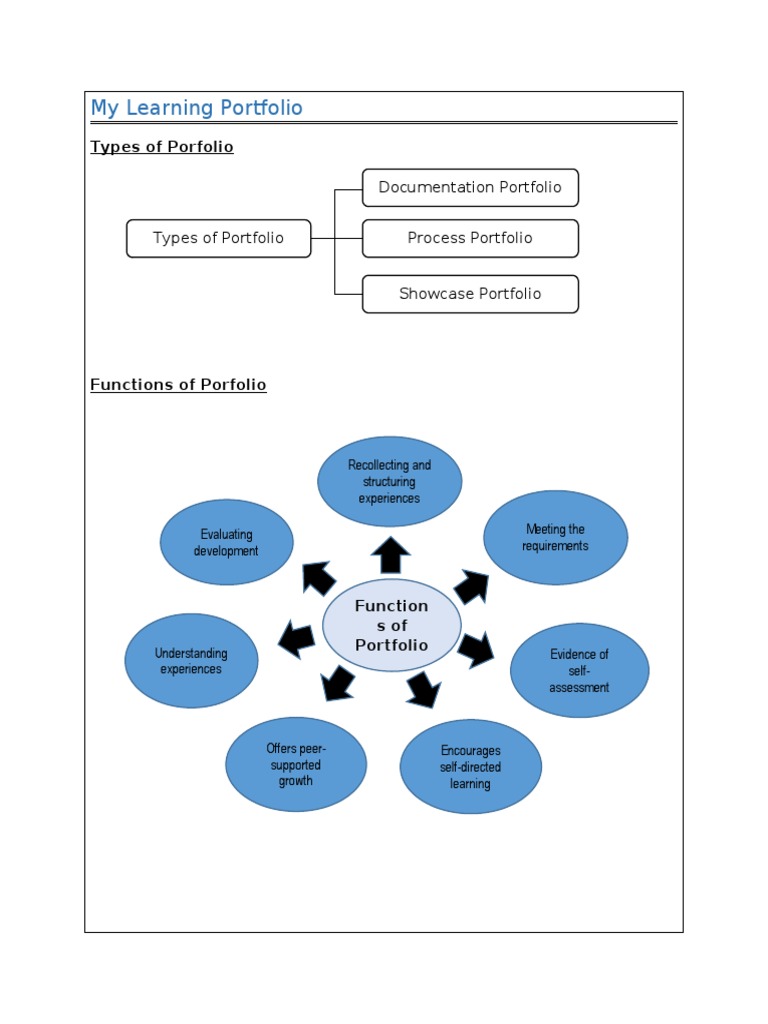 Types and Functions of Learning Portfolios | PDF
