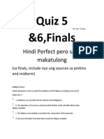 (Revised) Life and works of Rizal Quiz 5 and 6 FINALS .docx