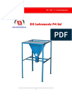 EIE Instruments PVT LTD: Product Manual TM - 049 - V-Funnel Apparatus