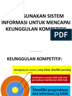 Menggunakan Sistem Informasi Untuk Mencapai Keunggulan Kompetitif