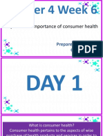 Quarter 4 Week 6: Explains The Importance of Consumer Health