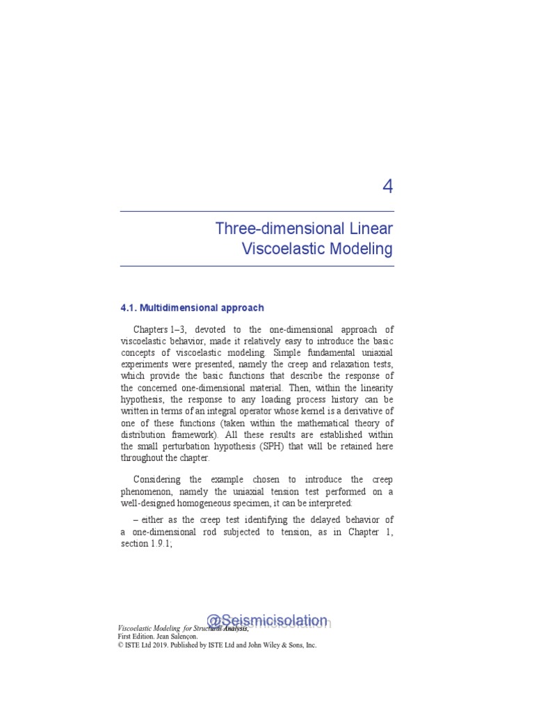 Three-Dimensional Linear Viscoelastic Modeling: @seismicisolation | PDF ...