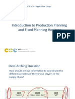 Introduc) On To Produc) On Planning and Fixed Planning Horizons