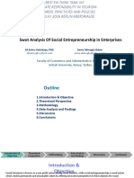 Cetinkaya &amp Ozkan, Determining Social Entrepreneurship Perception in Business by Using SWOT Analysis PP