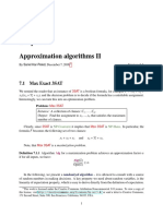 Approximation Algorithms II Max 3 SAT
