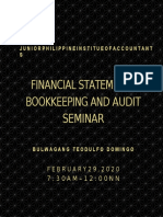 Financial Statements Bookkeeping and Audit Seminar: Juniorphilippineinstitueofaccountant S