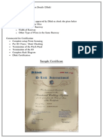 Sample Certificate: Structured Cabling Certification Details (Dlink)