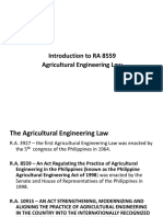 Introduction To RA 8559 Agricultural Engineering Law