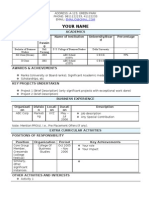 MIC Resume Format