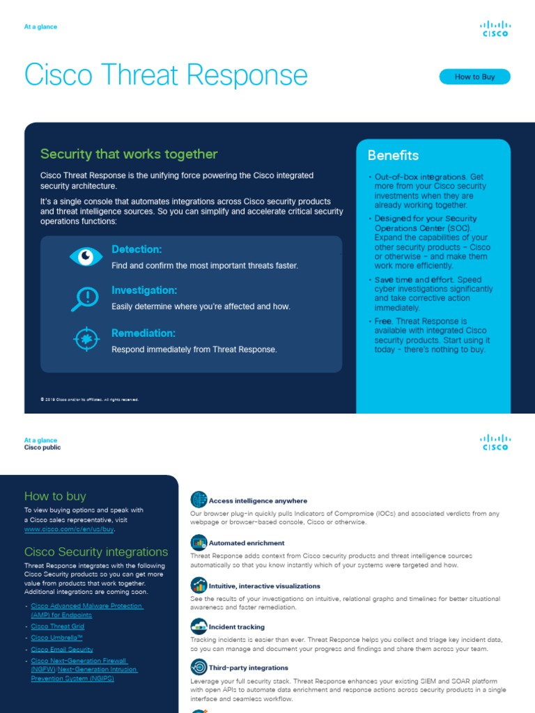 Cisco Threat Response Aag PDF | PDF | Cisco Systems | Trademark