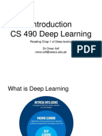 CS 490 Deep Learning: Reading Chap 1 of Deep Learing DR Omar Arif Omar - Arif@seecs - Edu.pk