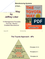 The Toyota Way by Jeffrey Liker: ENMA 284: Lean Manufacturing Systems Overview - Derived From