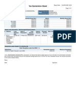 Tax Declaration Sheet: Payroll