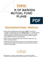 Bank of Baroda Mutual Fund Plans Organizational Profile