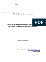 Optimizacion de procesos mineros