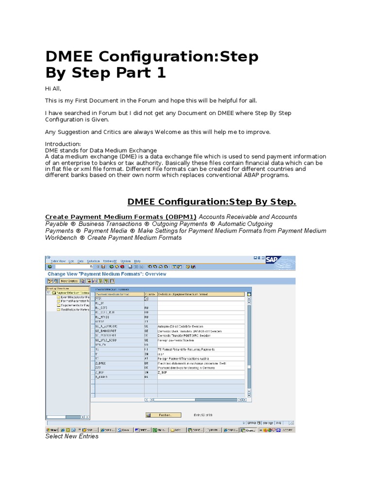 DMEE-Configuration - 001 | PDF | Screenshot | File Format