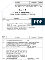 Technical Requirements Model No: PRS 2800FP2-2-INTDOOR