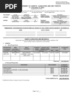 Sworn Statement of Assets, Liabilities and Net Worth