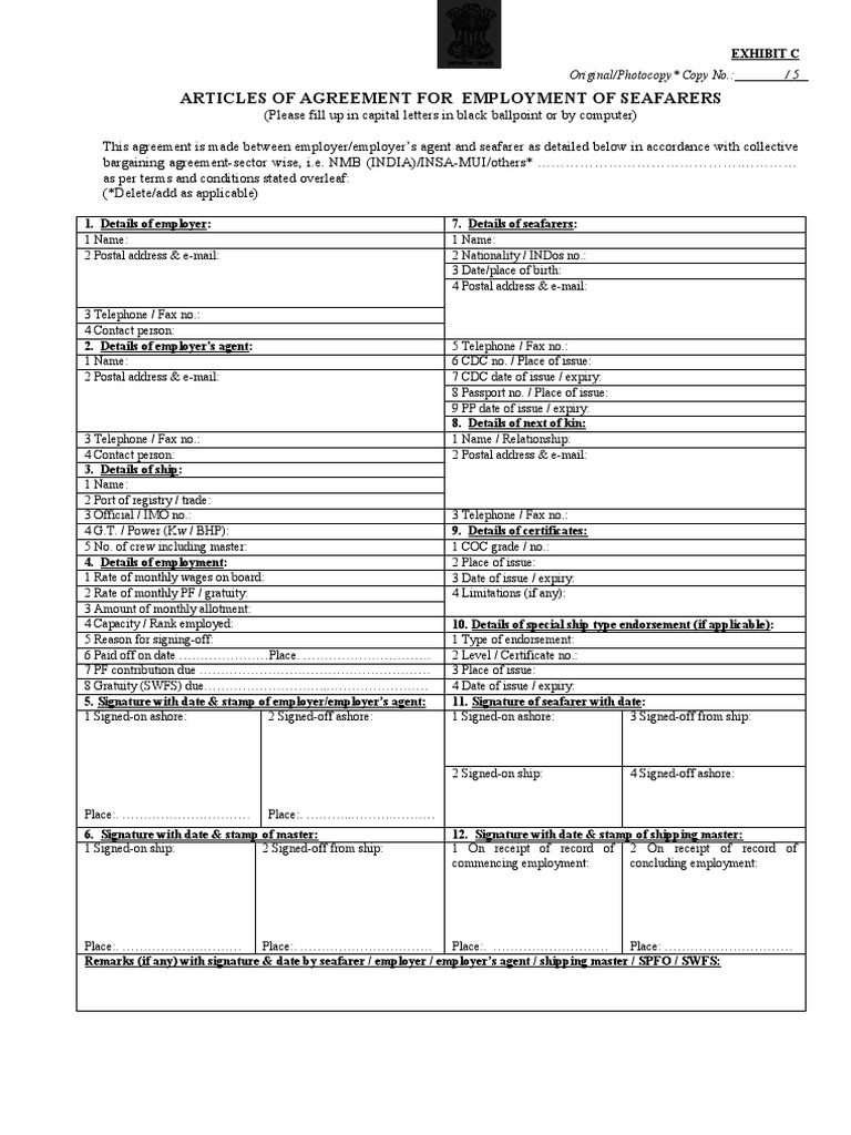 articles-of-agreement-for-employment-of-seafarers-original-photocopy