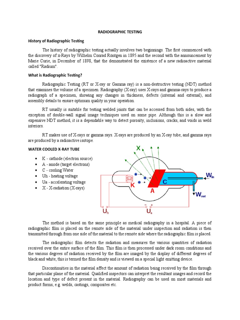Radiographic Testing Overview | PDF | Radiography | X Ray