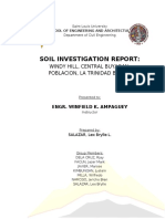 Soil Investigation Report:: Windy Hill, Central Buyagan, Poblacion, La Trinidad Benguet