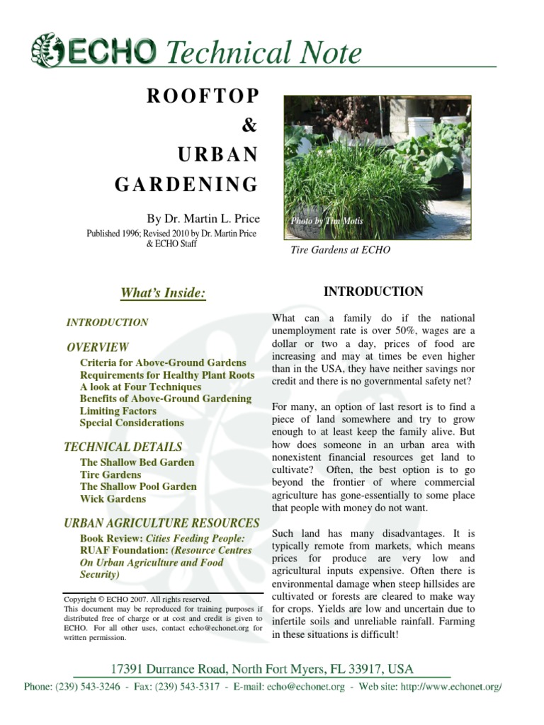 Rooftop Urban Gardening | PDF | Compost | Fertilizer