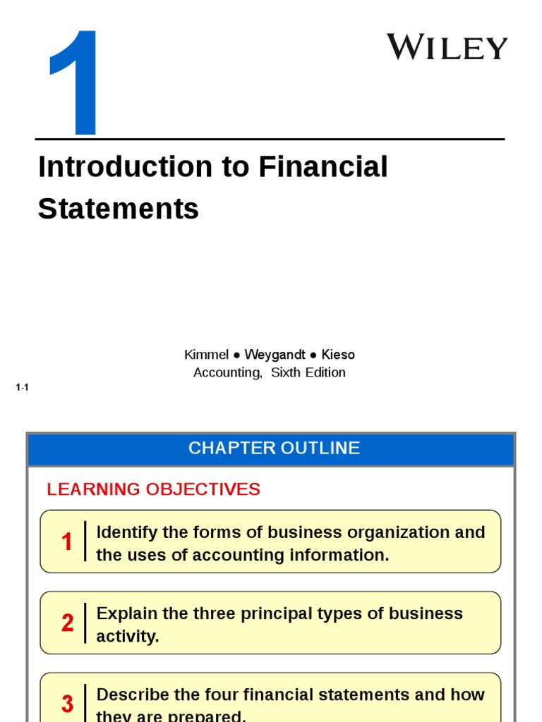 Introduction To Financial Statements: Kimmel Weygandt Kieso Accounting ...