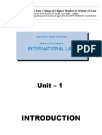 International Law Unit 1 Introduction