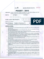 PU LEET 2015 Question Papers With Answers PDF