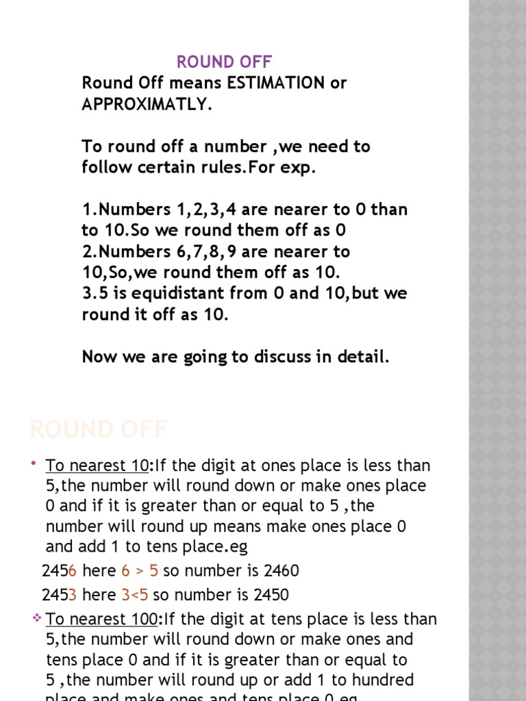 Rounding Numbers: Rules and Examples | PDF | Teaching Methods & Materials