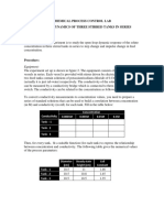 Chemical Process Control Lab Open-Loop Dynamics of Three Stirred Tanks in Series