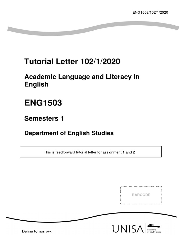 ENG1503 Assignment Writing Guide | PDF | Essays | Question