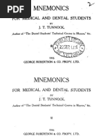 Mnemonics For Medical and Dental Students PDF