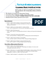 LEARNING OBJECTIVES - ACTIVITES List For Website PDF