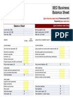 Balance Sheet format