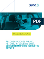 Recomendaciones Regreso Sector Transporte Terrestre