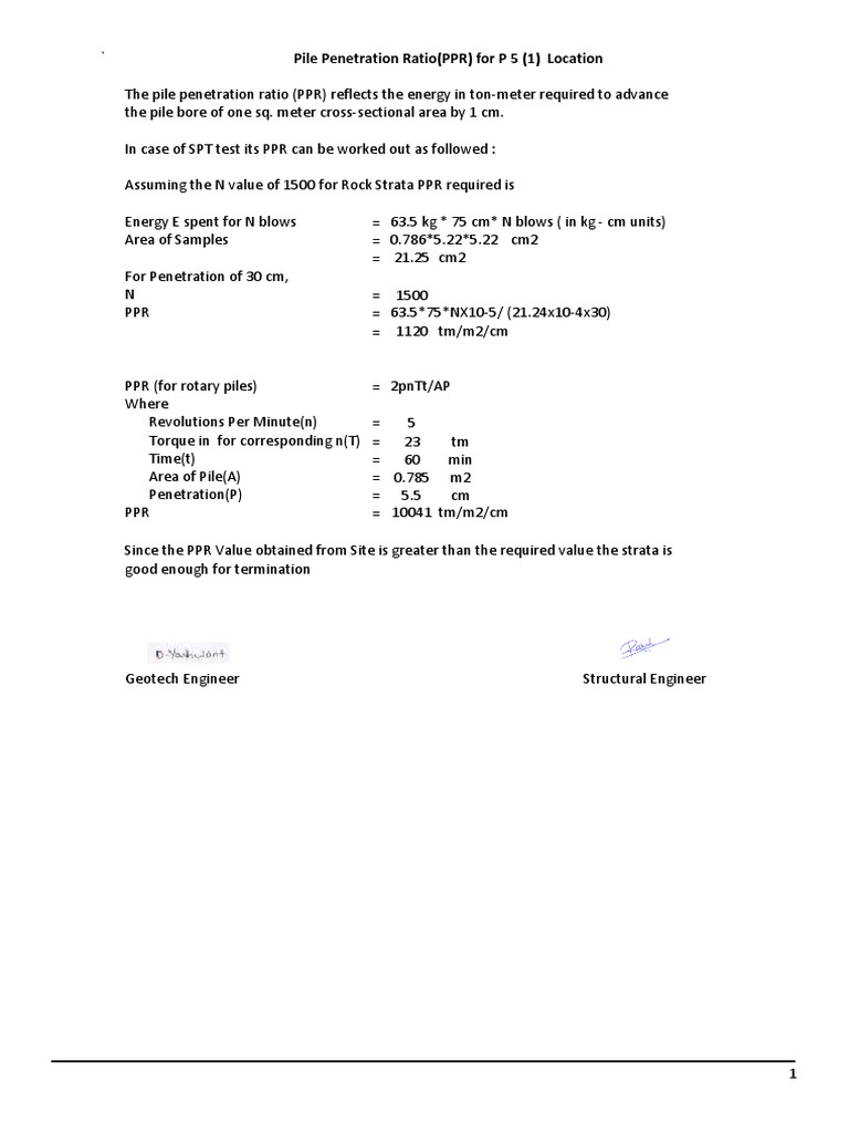 Pile Penetration Ratio Calculation Guide | PDF | Science & Mathematics