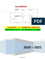 Assignment Chemical Kinetics For IITJEE PDF