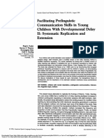 Facilitating Prelinguistic Communication Skills in Young Children With Developmental Delay II: Systematic Replication and Extension