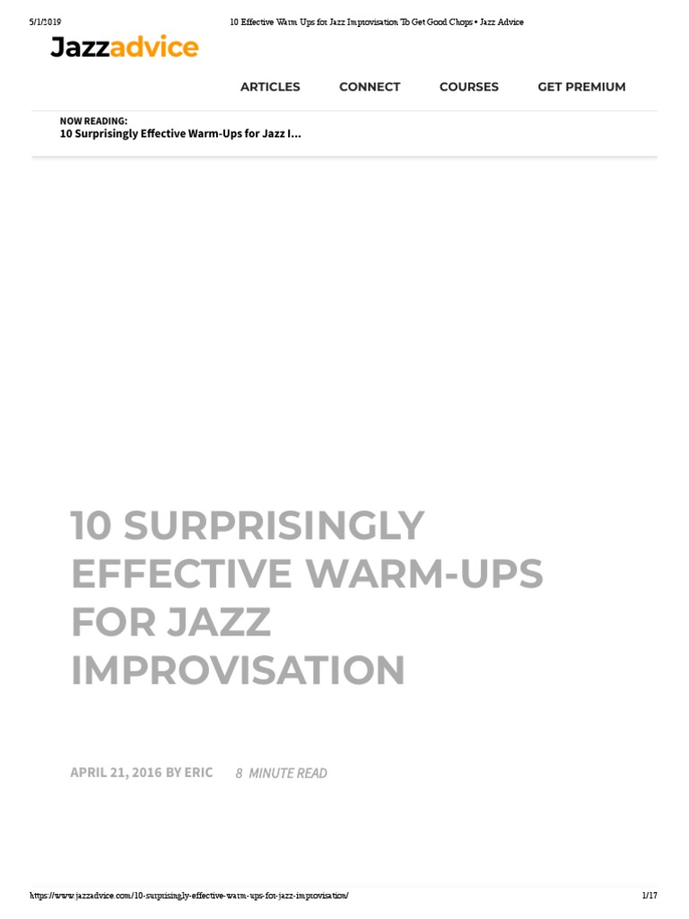 10 Effective Warm Ups For Jazz Improvisation To Get Good Chops Jazz