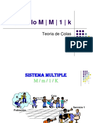 Modelo M - M - 1 - K: Teoria de Colas | PDF | Servidor (Computación) |  Teoría