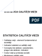 STATISTICA CALITATII VIETII