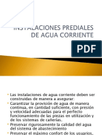 Instalaciones Prediales de Agua Corriente