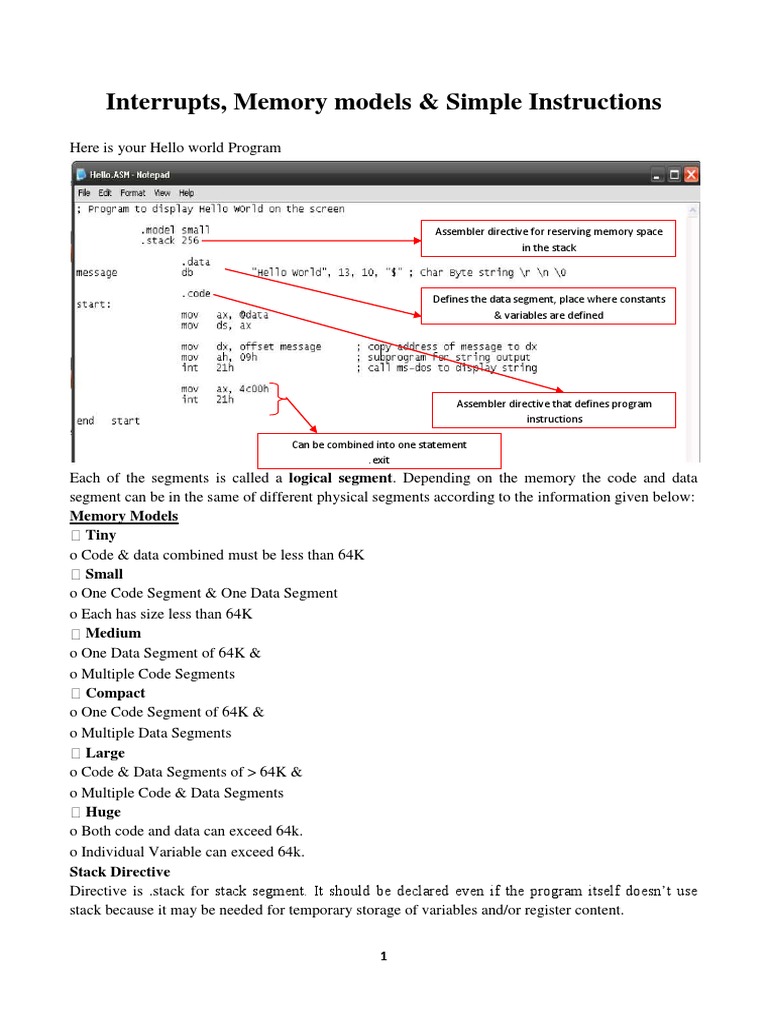Memory Models and Code Segments Explained | PDF | Computer Data Storage ...