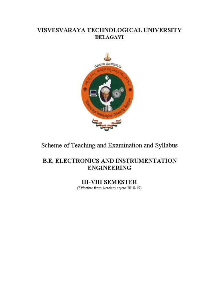 Visvesvaraya Technological University: Scheme of Teaching and ...