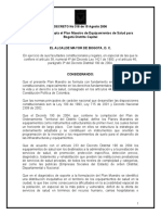 Decreto 318 de 2006 Plan Maestro de Salud